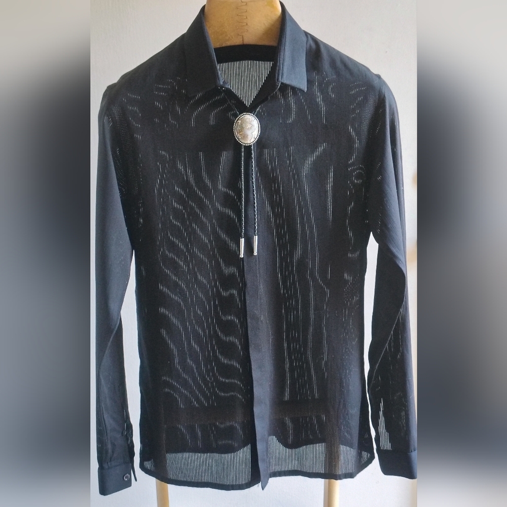 SOLD!!!! Dior Homme Semi See through Black Long Sleeve Shirt